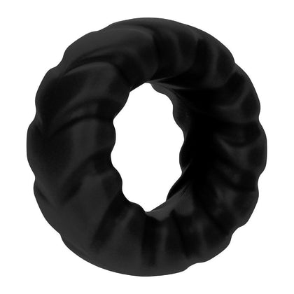 F-25: 23MM 100% Liquid Silicone C-Ring Black - Premium Men's Pleasure Enhancer