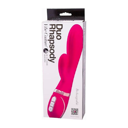 Introducing the Sensual Bliss Duo Rhapsody Rechargeable Rabbit Vibrator - Model SR-9001: The Ultimate Pleasure Companion for Women in Luxurious Pink - Adult Naughty Store