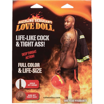 Introducing the Sensational Pleasure Zone Sizzling Sergeant Love Doll - Model SS-1001 - Male Masturbation Toy - Anatomically Correct - Brown