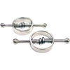 Introducing the Exquisite Steel Pleasure Co. Stainless Steel Nipple Clamps - Model X23, Unisex, for Sensational Nipple Stimulation, in Stunning Silver - Adult Naughty Store