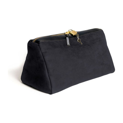 Luxury Pleasure Chest: Tallulah Locking Toy Case Black - Microsuede, Secure Storage for Intimate Accessories