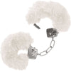 Introducing the Luxurious PleasureCo Ultra Fluffy Furry Cuffs - Model SE-2651-65-3 for Enhanced Sensual Bondage Play - Unisex - Wrist Restraints - White - Adult Naughty Store