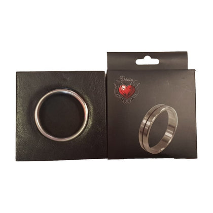 Introducing the SensaMetal Single Groove Cock Ring (Model CR-50): A Premium Pleasure Enhancer for Men, Designed for Intense Stimulation and Endurance - Black - Adult Naughty Store