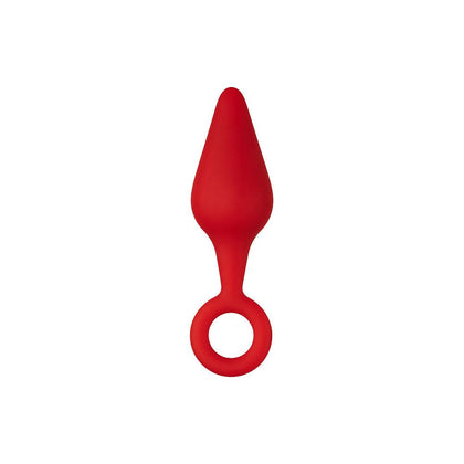 Introducing the SensaPlugs F-10: Silicone Anal Plug with Pull Ring - Red S - Adult Naughty Store