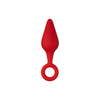 Introducing the SensaPlugs F-10: Silicone Anal Plug with Pull Ring - Red S - Adult Naughty Store