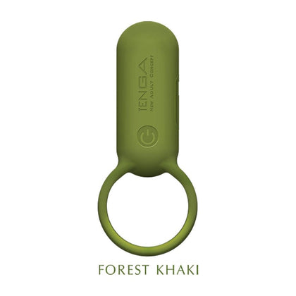 Tenga SVR- Forest Khaki: Powerful Rechargeable Cock Ring for Clitoral Stimulation