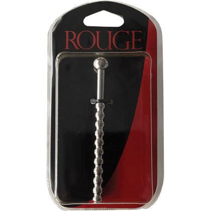 Introducing the PleasureMaster Stainless Steel Beaded Hollow Urethral Sound with Stopper - Model PS-5002: Unisex Pleasure in Sensational Silver - Adult Naughty Store