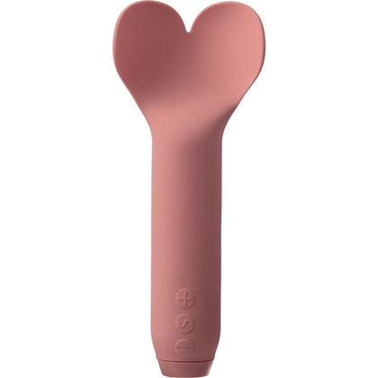 Introducing the Amour Pale Rosette Heart-Shaped Bullet Vibrator - Model AR-1376C, for All Genders and Exquisite Pleasure in a Soft Pink Hue