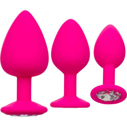 Cheeky Gems - Pink 3 Piece Anal Training Kit for Intense Backdoor Pleasure - Adult Naughty Store