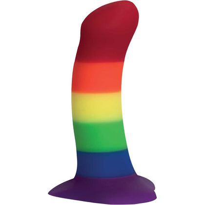 Fun Factory Amor Pride Edition Dildo - Model X1 - Unisex G-Spot and P-Spot Pleasure - Vibrant Rainbow Color - Adult Naughty Store