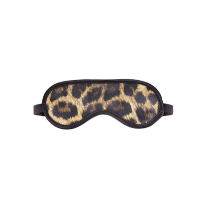 Introducing the Sensuva Leopard Frenzy PU Leather Eye Mask - Model LEP001, Unisex Bedroom Fantasy Accessory for Enhanced Sensory Play, Featuring a Stylish Leopard Print Design - Adult Naughty Store