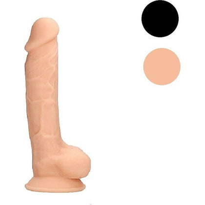 Real Rock Silicone Dual Density Dildo With Balls 7 Inch - Ultra-Realistic, Bendable, and Thermo-Reactive Pleasure Toy for All Genders - Intense Pleasure in a Sleek Black Design