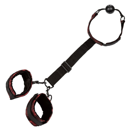 Scandal Breathable Ball Gag With Cuffs Red: The Ultimate Sensory Delight for Adventurous Souls - Adult Naughty Store