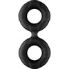 Silicone Pleasure Enhancer: Double Ring F-81 - Black - For Intense Pleasure and Stimulation - Adult Naughty Store