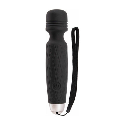 Introducing the Intense Power Rechargeable Mini Wand - Model X4: The Ultimate Compact Pleasure Companion for External Stimulation - Now in Stunning Midnight Black!