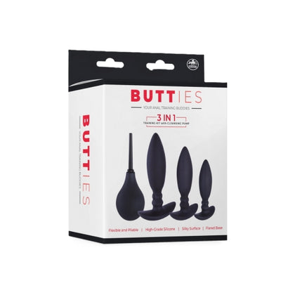 Introducing the Buddies Anal Training Kit - Model A3, a unisex 3 in 1 training kit with douche for fulfilling anal stimulation.