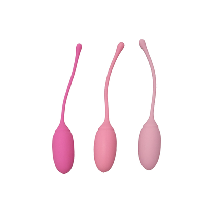 Introducing the SensaTone Kegel Ben Wa Pelvic Muscle Exercise Balls - Model X3 - Female - Vaginal Stimulation - 3-Piece Set (Blush Pink, Rose Pink, Fuchsia Pink)
