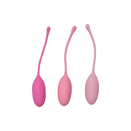 Introducing the SensaTone Kegel Ben Wa Pelvic Muscle Exercise Balls - Model X3 - Female - Vaginal Stimulation - 3-Piece Set (Blush Pink, Rose Pink, Fuchsia Pink) - Adult Naughty Store