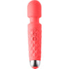 LW96: Coral Silicone and ABS Large Wand Vibrator - 20 Vibration Modes, 8 Intensities - Waterproof Pleasure Toy for Infinite Pleasure - Adult Naughty Store