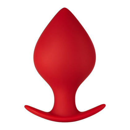 Introducing the Rattler Spade Red L - Sensational Silicone Rattling Anal Plug for Unforgettable Pleasure - Adult Naughty Store