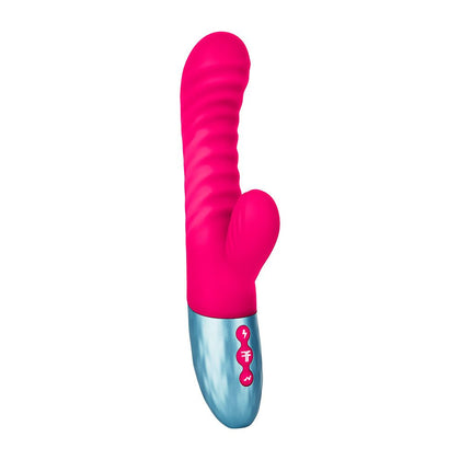 Delola Pink Dual Density Rabbit Vibrator - Model D2001 - For Women - G-Spot and Clitoral Stimulation - Pink - Adult Naughty Store