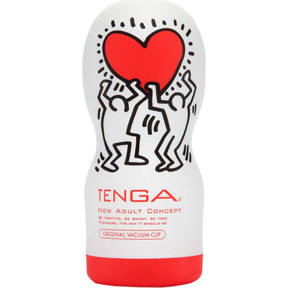 TENGA x Keith Haring Special Edition Vacuum CUP 201 - Male Masturbation Toy for Intense Suction and Pleasure (Black)
