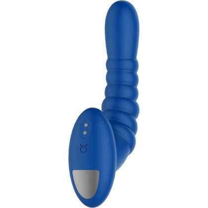 Introducing the Ribbed Pro Massager - Blue: The Ultimate Pleasure Powerhouse for Prostate Stimulation - Adult Naughty Store