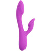 Introducing the Amethyst FlexiGasm Dual Stimulating Rabbit Vibrator - Model X1: The Ultimate Pleasure Companion for Women in Gorgeous Purple - Adult Naughty Store