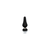 Introducing the SensaTease F-21 Tear Drop Black Silicone Anal Stimulator - Unleash Pleasure and Explore New Heights of Sensation - Adult Naughty Store