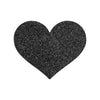 Bijoux Indiscrets Flash Heart Black Nipple Pasties - Sensual Self-Adhesive Body Decorations for Women, Enhancing Intimate Moments with Sparkling Elegance - Adult Naughty Store