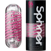 Tenga Spinner 06 BRICK - Male Masturbation Sleeve for Intense Pleasure in a Twisting Sensation - Spiral Motion Orgasmic Bliss - Easy to Clean - Includes Tenga Hole Lotion (Real) Tester - Red