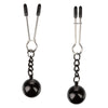 Introducing the SensaTweez™ Weighted Nipple Clamps - Model NTG-2000: The Ultimate Pleasure Enhancer for All Genders, Delivering Exquisite Stimulation and Intense Sensations in a Sultry Onyx B - Adult Naughty Store