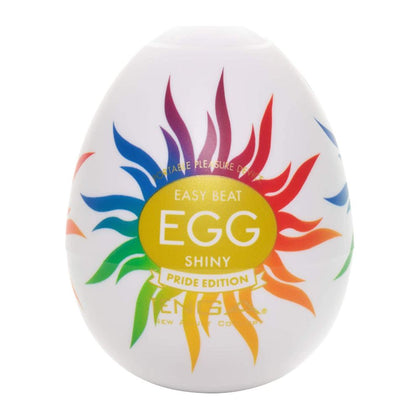 Tenga Egg Shiny - Pride Edition: Super-Stretchable Masturbation Accessory for Men, Model SE-001, Intense Stimulation for Penile Pleasure, Rainbow