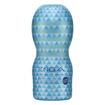 Extra Cool Tenga Vacuum Cup - Advanced Pleasure Toy for Men - Intense Cooling Sensation - Model X1 - Blue