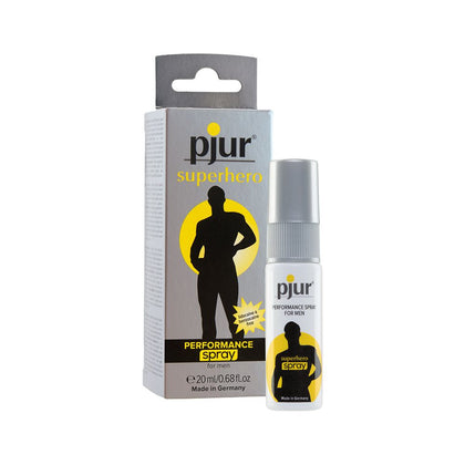 pjur Superhero Performance Spray 20 ml - Delay Spray for Men, Enhanced with Ginger Extracts, Skin-Safe Formula - Intensify Pleasure and Prolong Enjoyment - Red