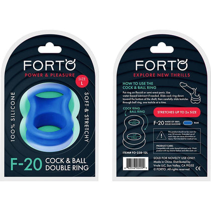 Liquid Pleasure F-20 Silicone Balls Stretcher for Men - Enhance Sensations and Stretch Your Limits - Large Blue - Adult Naughty Store