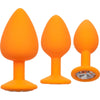 Cheeky Gems - Orange 3 Piece Set: The Ultimate Anal Training Kit for Sensational Backdoor Pleasure - Adult Naughty Store