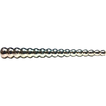 Erosa Stainless Steel Beaded Hollow Urethral Sound - Model US-5001 - Male - Intense Stimulation for Urethral Pleasure - Silver - Adult Naughty Store