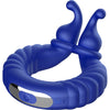 Introducing the SensaVibe F-24 Textured Vibrating Cockring - Blue: The Ultimate Pleasure Enhancer for Him and Her - Adult Naughty Store