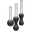 Introducing the Ami Black Progressive Kegel Set for Deeper, Richer Orgasms - Model AMI-001, Designed for Women, Pelvic Floor Strengthening, Waterproof, with Comfortable Retrieval Loop - Black - Adult Naughty Store