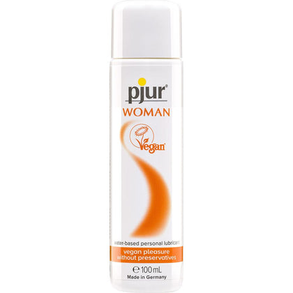 pjur Woman Vegan Water-Based Personal Lubricant for Women - pH Balanced, Vegan-Friendly, Paraben-Free, Gluten-Free - Suitable for Latex Condoms and Erotic Toys - 100ml Bottle