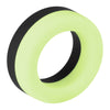 Silicone Pleasure Enhancer: F-19 2 Tone C-Ring for Men - Black/Glow - Adult Naughty Store