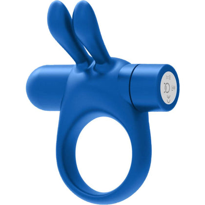 Introducing the Blue Bunny Vibrating Cockring - Model BVCR-10: The Ultimate Pleasure Companion for Couples