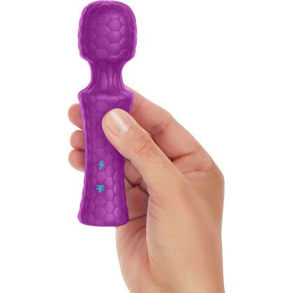 Introducing the PleasureX Ultra Wand Mini Purple - Model PW-500: The Ultimate Travel-Sized Waterproof Vibrator for Unforgettable Moments of Pleasure - Adult Naughty Store