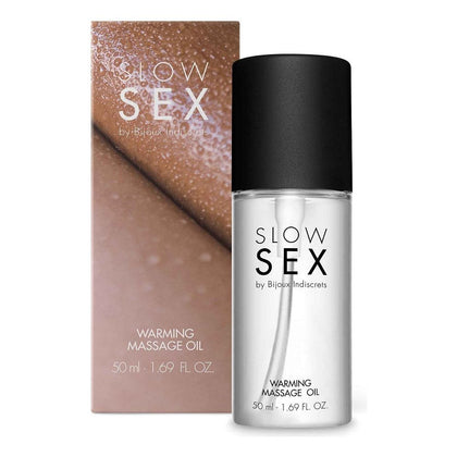 Bijoux Indiscrets Slow Sex 50ml Warming Massage Oil - Exotic Flavour for Sensual Pleasure
