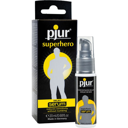 pjur Superhero Serum 20 ml: Advanced Delay Serum for Men, Model X1, Reducing Sensitivity for Enhanced Pleasure, Clear
