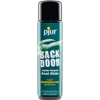 pjur Back Door Panthenol 100 ml Water-Based Anal Glide Lubricant for Intense Sensations, Model BD-100, Unisex, Skin-Nourishing Formula, Soothing Chamomile, Latex Condom and Toy Compatible, Transparent