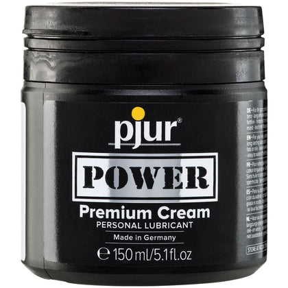 pjur Power Premium Cream Silicone and Water-Based Lubricant 150ml - Intense Pleasure for All Genders - Long-Lasting and Skin-Friendly - Easy to Use and Remove - Sensational Satisfaction in Every Drop