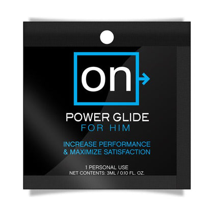 ON Power Glide Hybrid Gel for Him - Model 5ml Single Use Packet - Enhances Sensation, Thicker Erections - Male Pleasure - Clear - Adult Naughty Store