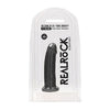 Real Rock Silicone Dual Density Dildo 6 Inch - Unisex Pleasure Toy for Intimate Delights - Model RD-6S - Skin-Friendly Sensations - Jet Black - Adult Naughty Store